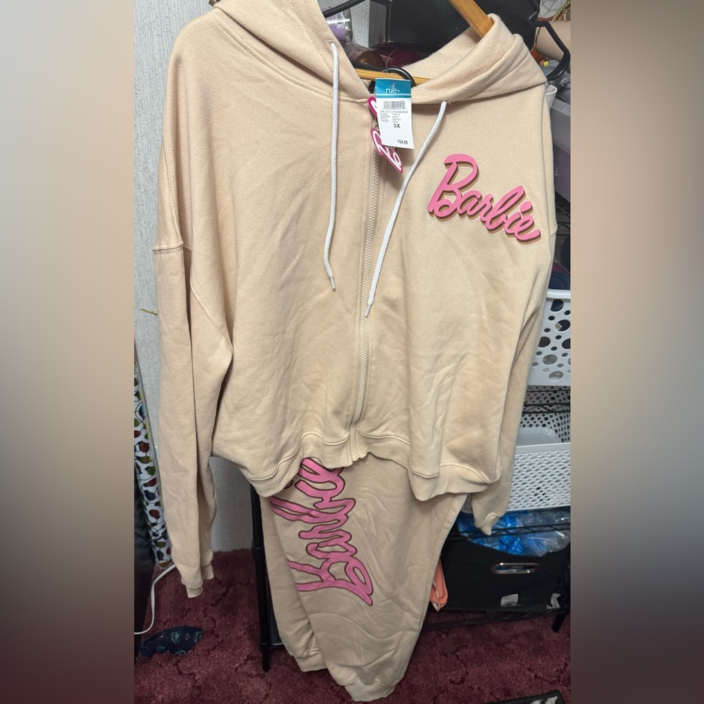 Rue 21 3X tan colored Barbie sweatsuit